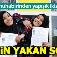 İHA muhabirinden yapışık ikizlere beyin yakan soru
