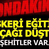 Isparta'da askeri uçak düştü: 3 şehit