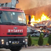 Konya'da fabrika yangını