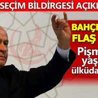 MHP'nin seçim bildirgesi açıklamasında Bahçeli'den büyük çağrı...