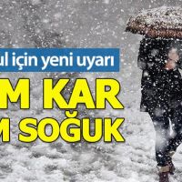 Meteoroloji'den İstanbul için kar uyarısı