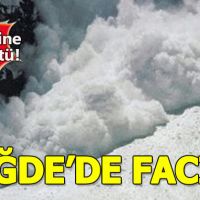 Niğde'de 2 dağcının üzerine çığ düştü!