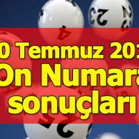 On Numara sonuçları 30 Temmuz 2018 - Milli Piyango İdaresi - on numara ikramiyesi nereden alınır