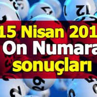 On numara çekiliş sonuçları 15 Nisan 2019 | Milli Piyango on numara sonuclari