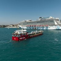 PO/Marine'den Galataport İstanbul'daki dev kruvaziyer gemisi Aroya'ya yakıt ikmali