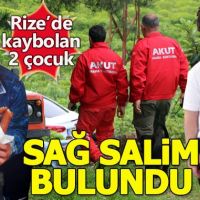 Rize'de kaybolan 2 çocuk sağ olarak bulundu