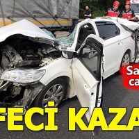 Sakarya'da otomobil tır ile çarpıştı