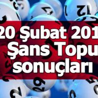 Şans Topu çekiliş sonuçları 20 Şubat 2019 | MPİ 5+1 çekilişi ikramiye tutarı