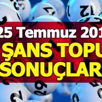 Şans Topu sonuçları 25 Temmuz 2018 - Şans Topu ikramiye tutarları - Milli Piyango İdaresi