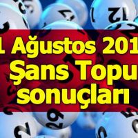 Şans Topu sonuçları açıklandı 1 Ağustos 2018 - Milli Piyango İdaresi 5+1 çekilişi