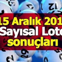 Sayısal Loto çekiliş sonuçları açıklandı 15 Aralık 2018 - Milli Piyango İdaresi ikramiye tutarı