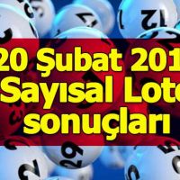 Sayısal Loto sonuçları 20 Şubat 2019 | Sayısalda hangi sayılar çıktı Sayısal Loto ikramiye tutarı