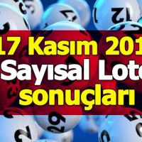 Sayısal Loto sonuçları açıklandı 17 Kasım 2018 - Milli Piyango İdaresi ikramiye tutarı