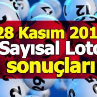 Sayısal Loto sonuçları açıklandı 28 Kasım 2018 - Milli Piyango İdaresi ikramiye tutarı