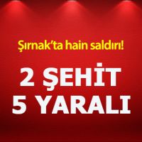 Şırnak'ta hain saldırı: 2 şehit, 5 yaralı