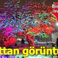Sivas'ta etkili olan kar yağışı ortaya nefes kesici manzaralar çıkardı