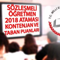 Sözleşmeli öğretmen kontenjan sayısı | Sözleşmeli öğretmen ataması taban puanları meb.gov.tr
