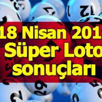 18 Nisan 2019 Süper Loto sonuçları | MPİ bu haftaki süper loto çekiliş neticesi