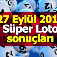 Süper Loto çekiliş sonuçları açıklandı - 27 Eylül 2018 Milli Piyango İdaresi ikramiye tutarı çıkan sayılar