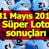 Süper Loto sonuçları 31 Mayıs 2018 - Süper Loto ikramiyesi ne kadar - Milli Piyango İdaresi