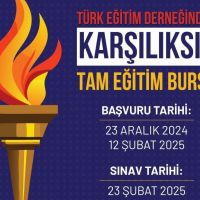 TÜRK EĞİTİM DERNEĞİ'NDEN KARŞILIKSIZ TAM EĞİTİM BURSU