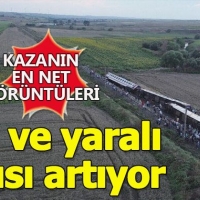 Tekirdağ Çorlu'daki tren kazasının havadan çekilen görüntüleri