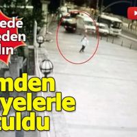 Türbede dua eden kadın ölümden saniyelerle kurtuldu