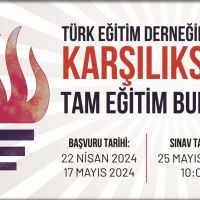 Türk Eğitim Derneği Tam Eğitim Bursu Sınavı 25 Mayıs'ta Gerçekleşecek!