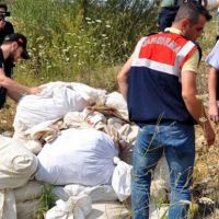 Uşak'ta son 6 yılda ele geçirilen uyuşturucular yakıldı