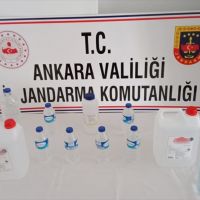 Ankara'da sahte içki üretip satan şüpheli gözaltına alındı
