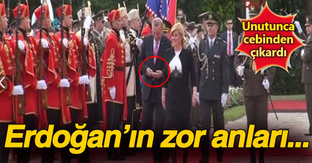 Cumhurbaşkanı Erdoğan'ın zor anları...