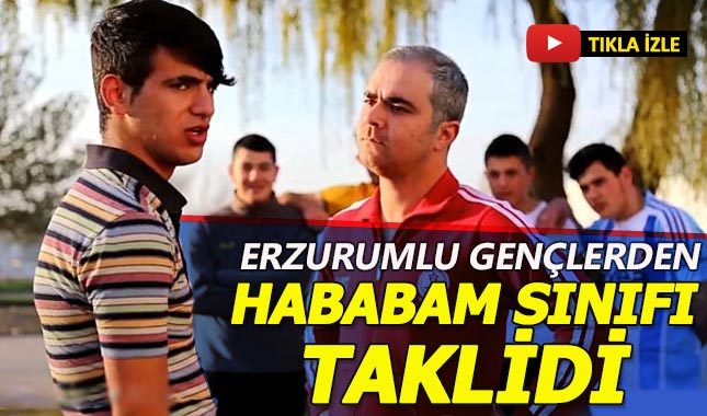 Erzurumlu gençlerden Hababam Sınıfı taklidi
