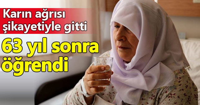 Vücudundaki anormallik 63 yıl sonra ortaya çıktı