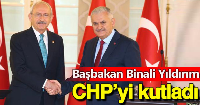Başbakan'dan CHP'ye tebrik mesajı
