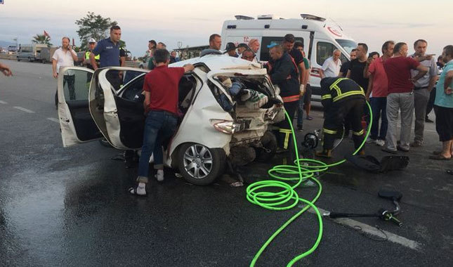 Giresun'da feci kaza: 2 ölü, 12 yaralı