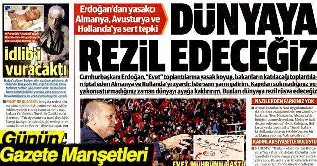 05 Mart 2017 Pazartesi Gazete Manşetleri