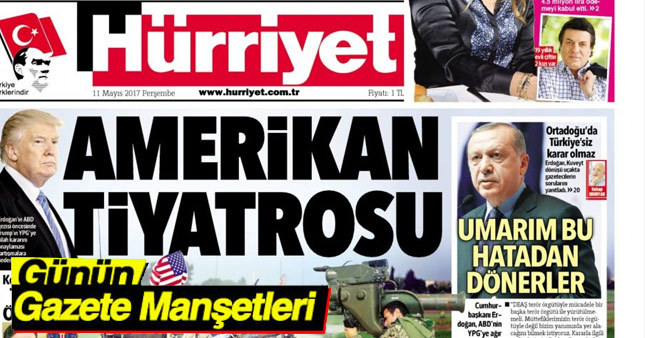 11 Mayıs 2017 gazete manşetleri