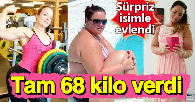 146 kilodan 78'e düşüren antrenörüyle evlendi