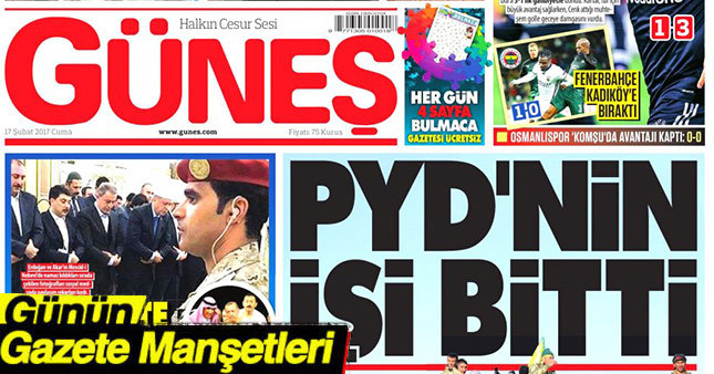 17 şubat gazete manşetleri