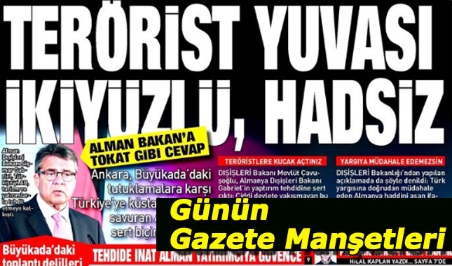 21 Temmuz 2017 Gazete Manşetleri
