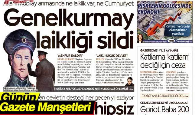 23 Aralık Gazete Manşetleri