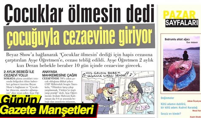 24 Aralık 2017 Gazete Manşetleri