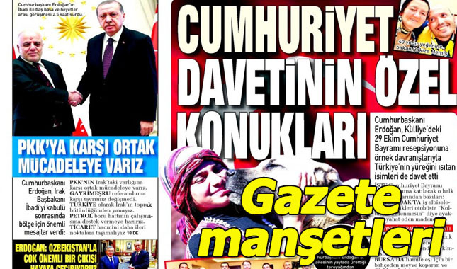 26 Ekim gazete manşetleri