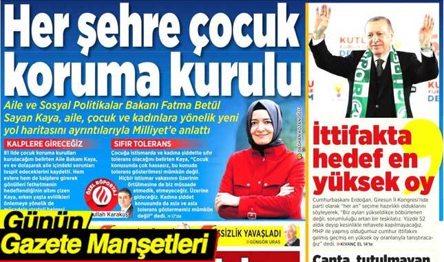 26 Mart 2018 Gazete Manşetleri