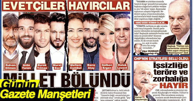 26 Ocak 2017 Gazete Manşetleri
