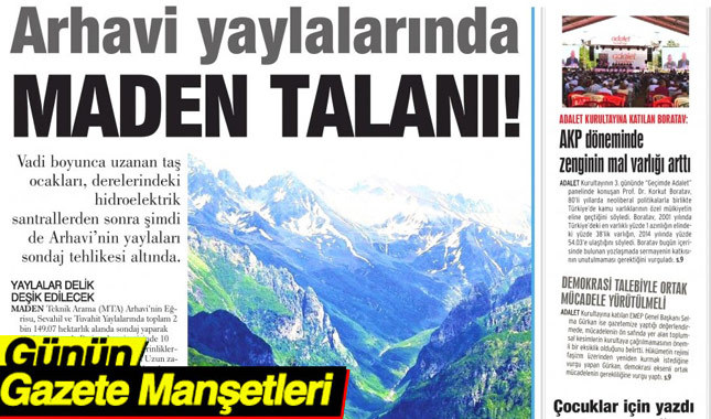 29 Ağustos 2017 Gazete Manşetleri