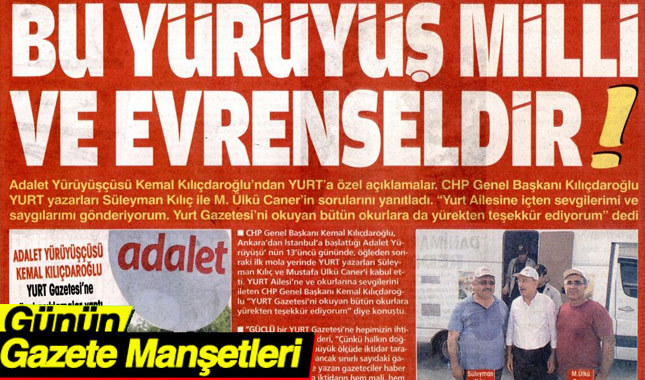 29 Haziran 2017 Gazete Manşetleri