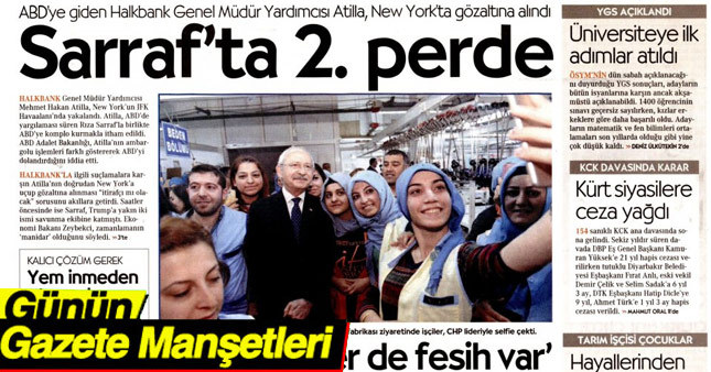 29 Mart 2017 Gazete Manşetleri