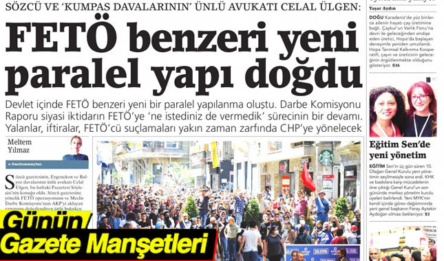 29 Mayıs 2017 Gazete Manşetleri