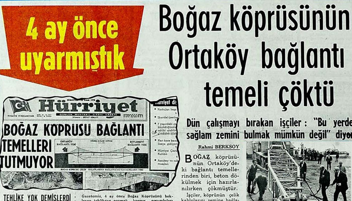 4 ay önce uyarmıştık: Boğaz köprüsünün Ortaköy bağlantı temeli çöktü
